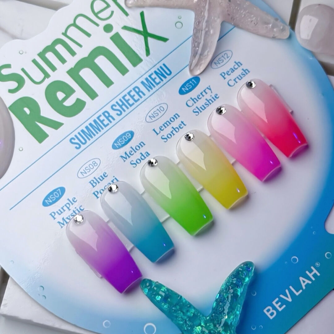 BEVLAH Neon Syrup Gel SUMMER REMIX 6 Colors Set {12g}
