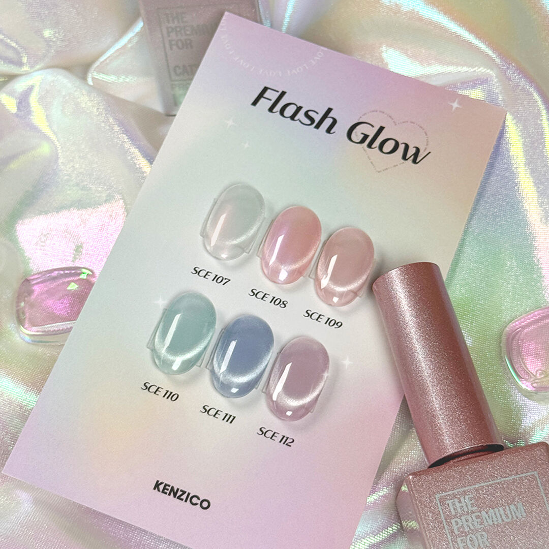 KENZICO Flash Glow Magnetic Gel 6 Colors Set {11ml}