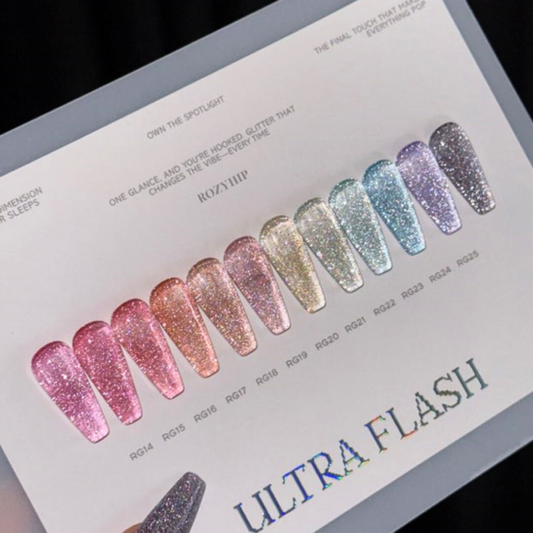 ROZYHIP Glitter Gel Ultra Flash 12 Colors Set {10ml}