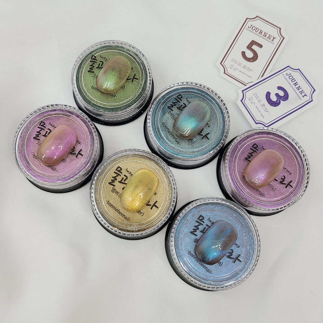 BONNIEBEE NAIL 3-Way Water Glow Aurora Magnetic Powder approx. 1.5g