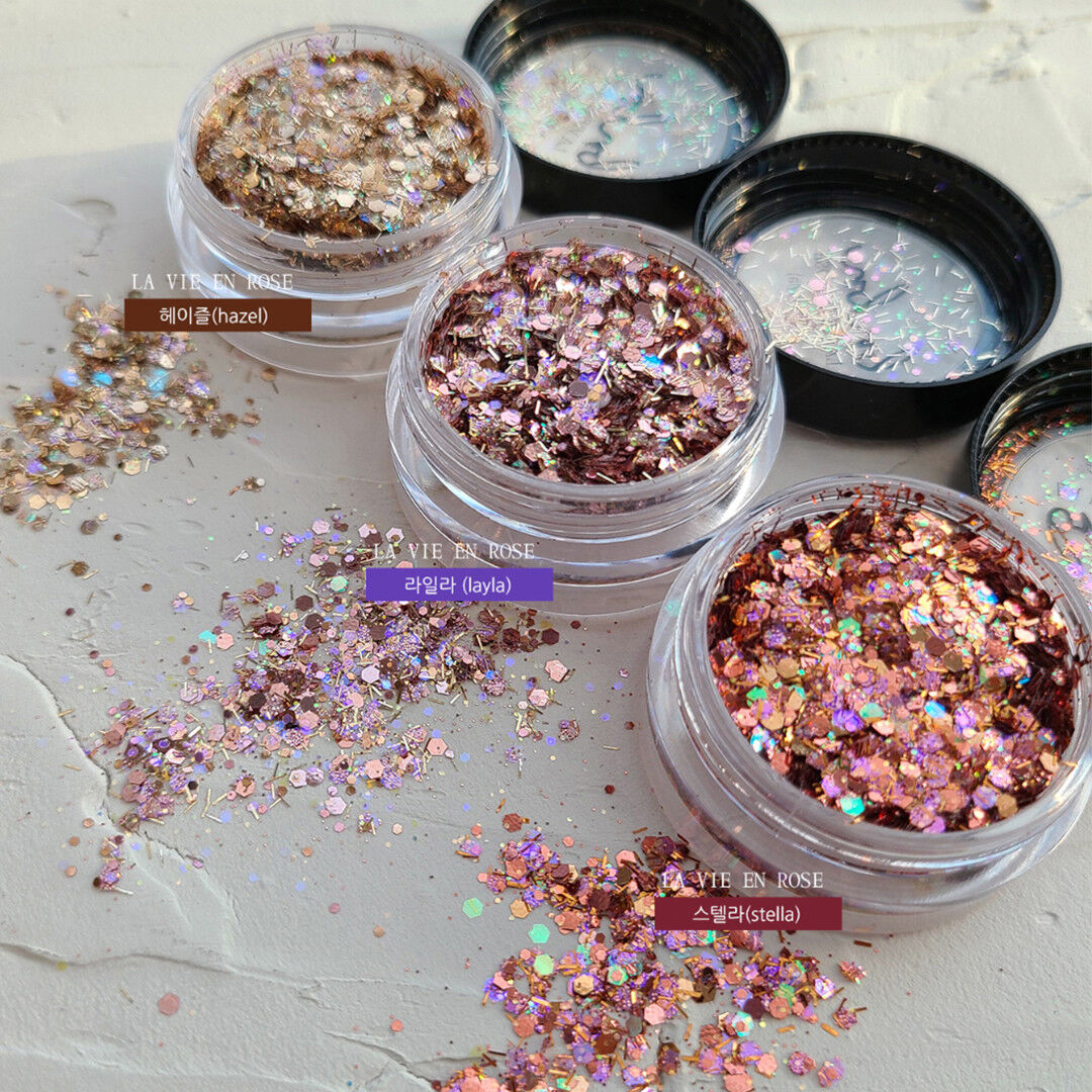 BONNIEBEE NAIL Premium La Vie en Rose Glitter Set (3 Types) 5g