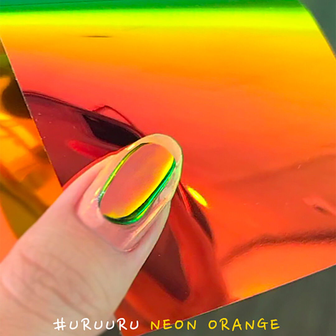 BONNIEBEE NAIL UruUru Sheet – Neon Orange (1pc) approx. 5×15cm
