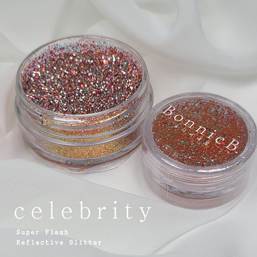 BONNIEBEE NAIL Celebrity Red Reflective Glitter – Large Size 10g