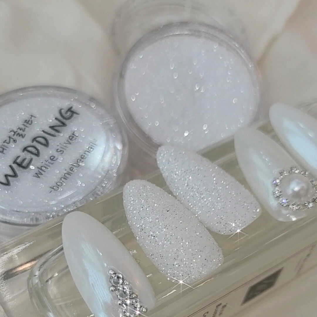 BONNIEBEE NAIL Wedding Glitter – White Silver 5g