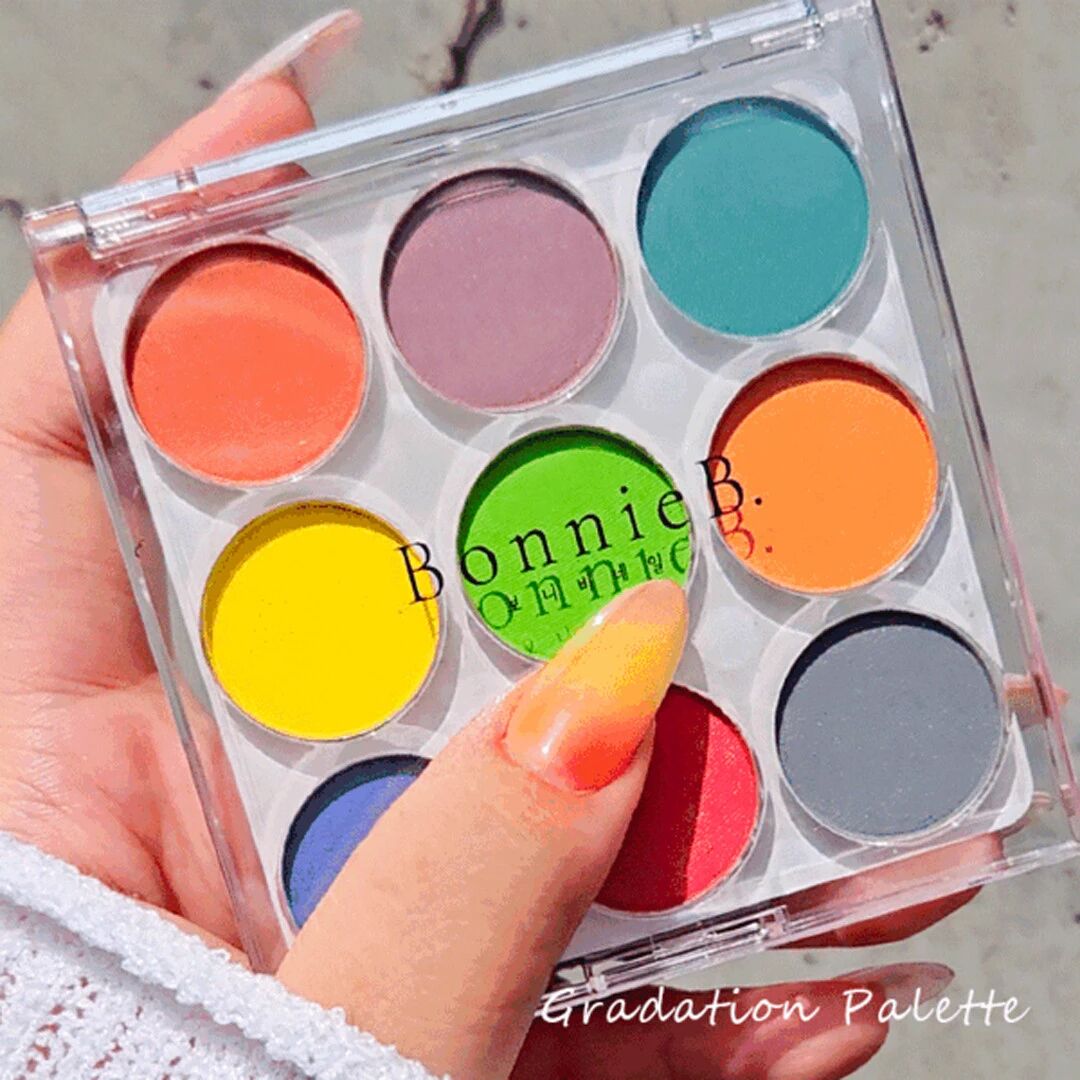BONNIEBEE NAIL Vivid Gradient Cheek Palette (9 Colors) 0.8g