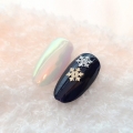 BONNIEBEE NAIL Winter Material | Snowflake No.2 Ultra-Thin Parts Renewal (2 Types) 18K Gold