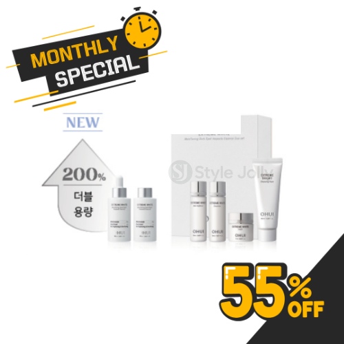 OHUI Extreme White Mela Toning Dark Spot Ampoule Essence Duo Special