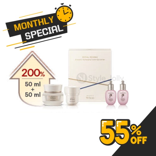 The history of Whoo ROYAL REGINA Energetic Recharging Cream Large Special Set