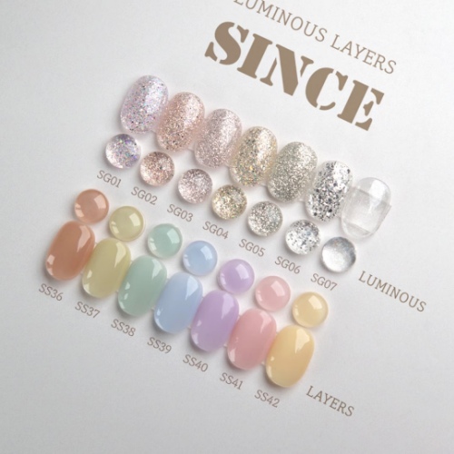 SINCE Luminous Layers Syrup & Glitter Gel 14 Colors Set {8ml}