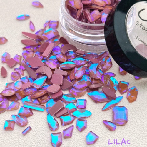 BONNIEBEE NAIL Ice Stone Mix – Lilac Delight 100pcs