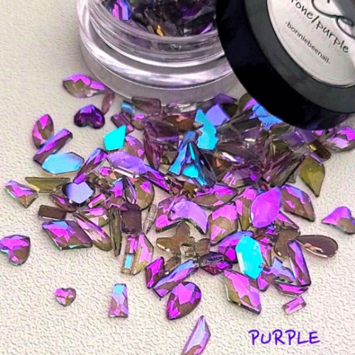 BONNIEBEE NAIL Ice Stone Mix – Purple 100pcs