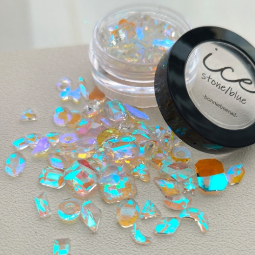 BONNIEBEE NAIL Ice Stone Mix – Blue 100pcs