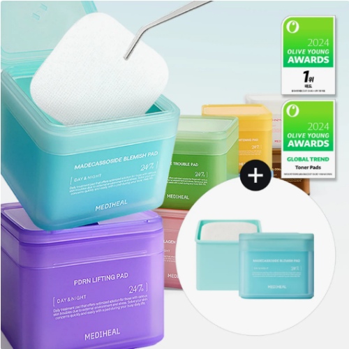 MEDIHEAL Toner Pad 100+100 Pads Double Pack (7types)