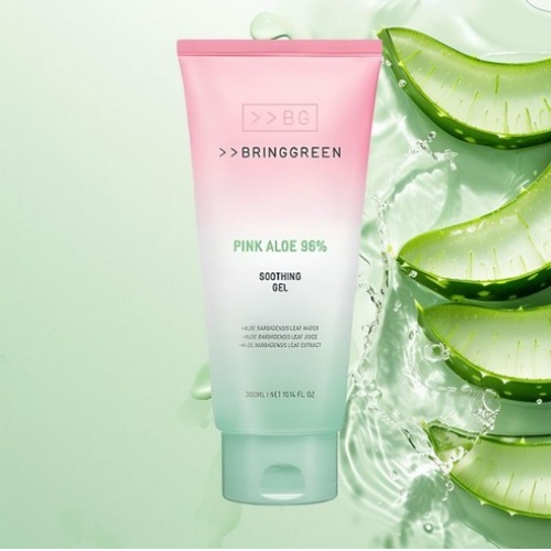 BRINGGREEN Pink Aloe 96% Soothing Gel 300ml