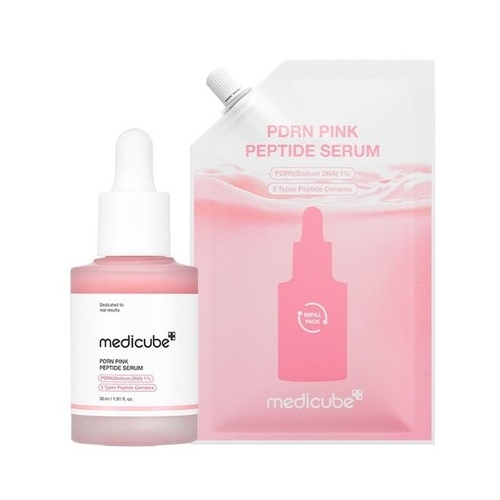 medicube PDRN Pink Peptide Serum 30ml Refill Set (+Refill Pack 50ml)