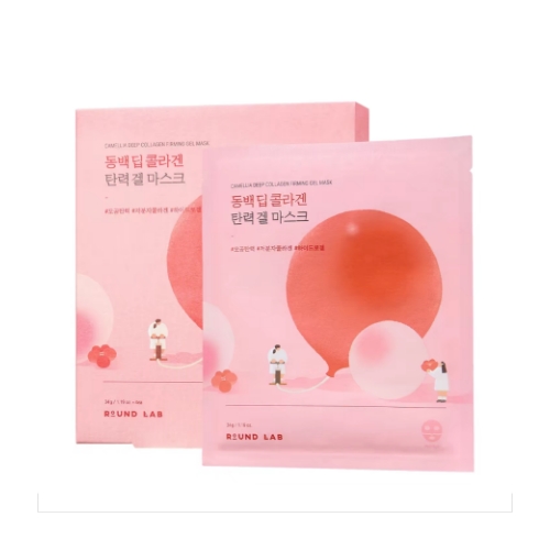 ROUND LAB Camellia Deep Collagen Firming Gel Mask 4ea