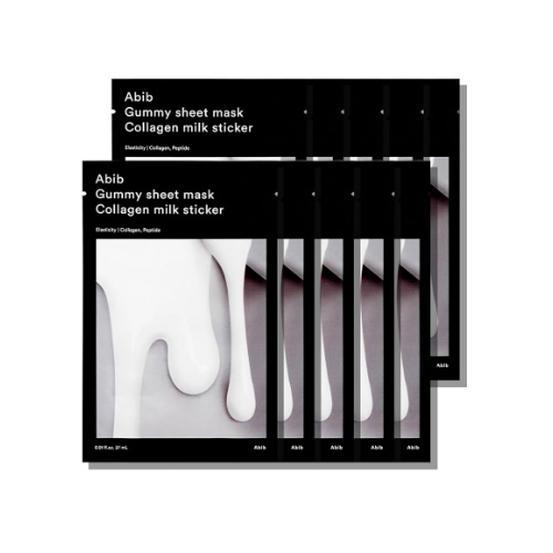 Abib Gummy sheet mask Collagen milk sticker (10 sheets)
