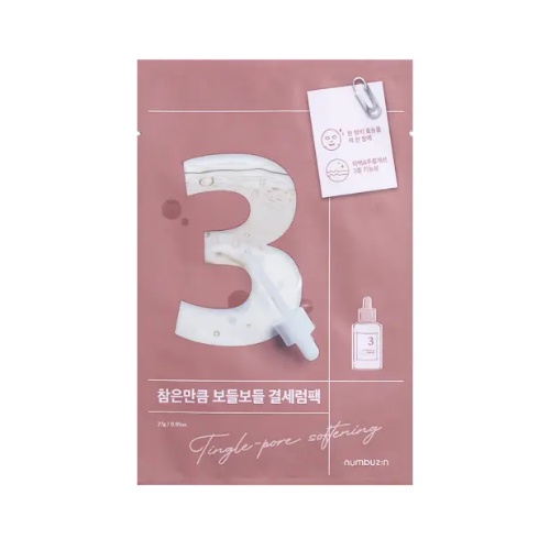 Numbuzin No.3 Tingle-Pore Softening Sheet Mask 5pc