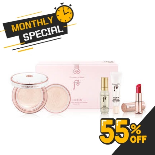 The History of Whoo Gongjinhyang:Seol Radiant White Tone-Up Sun Cushion Special Set (13 g + Refill 13 g)