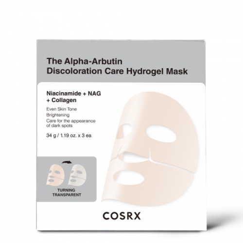COSRX The Alpha-Arbutin Discoloration Care Hydrogel Mask 34g (3ea)