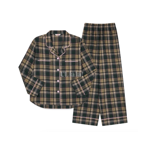 ULALA Melo Women’s Long Sleeve Pajama Set – Green (21s Cotton)