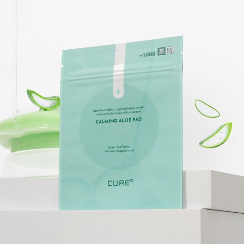 CURE alpha Caring Aloe Pad 4ea