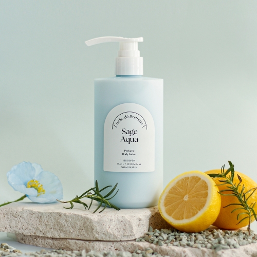 DAISO Daily Comma Bello De Perfume Body Lotion (Sage Aqua) 500ml