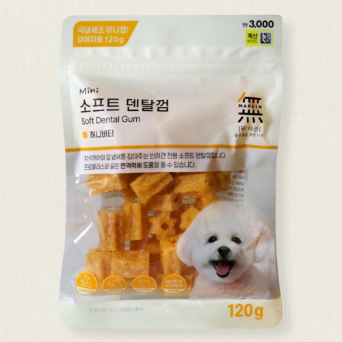 DAISO Bow Wow Soft Dental Chew Mini 120g (Honey Butter)
