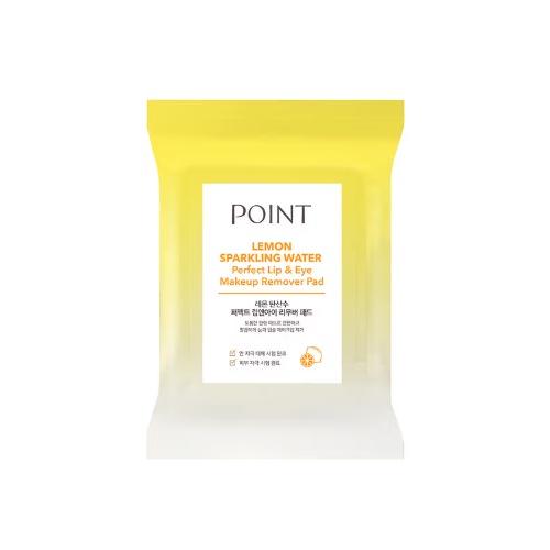 DAISO POINT Lemon Sparkling Water Perfect Lip & Eye Remover Pad 35 Sheets