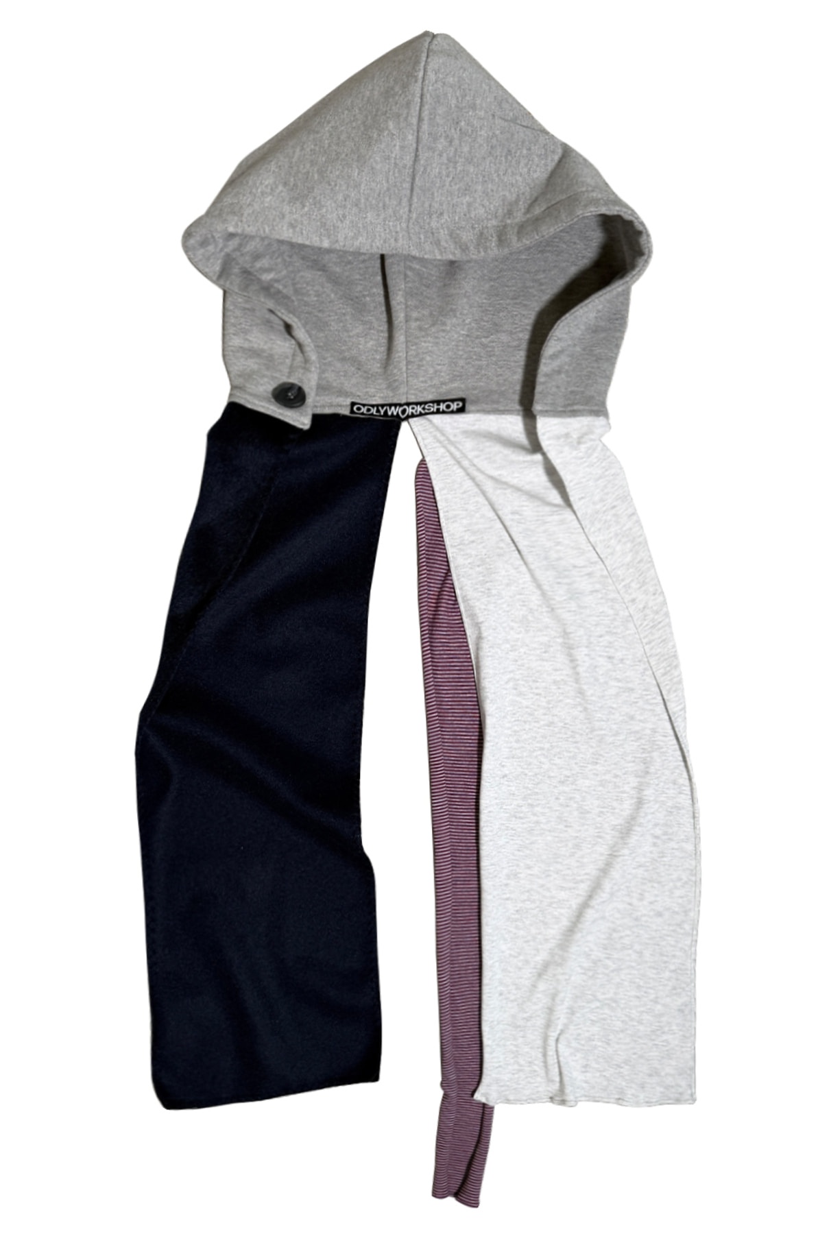 Mixed Hoodie Scarf, Stone