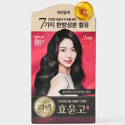 DAISO ReEn Hyo-yoon-go Cream Dye (Wine Brown)