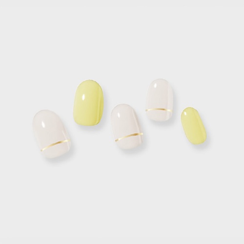 DAISO KISS NEW YORK Geluv My Me Gel Nail 24 Pieces (Basic Yellow)