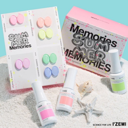 IZEMI Summer Memories Color Gel 6 Types + Art Glitter Gel 2 Types