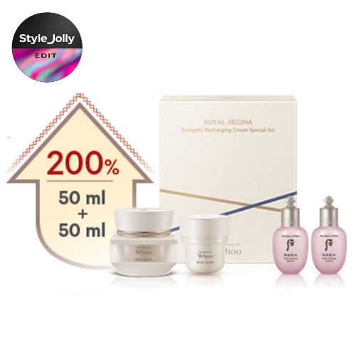 THE WHOO Royal Regina Energetic Recharging Cream Set (50 ml + Refill 50 ml)
