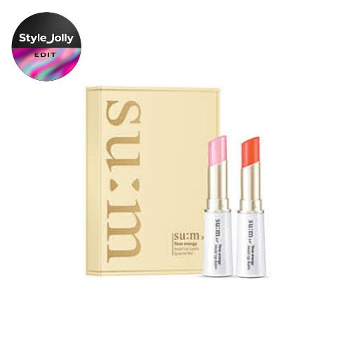 SU:M37 Time Energy Lip Balm Special Duo Set (Coral + Pink)