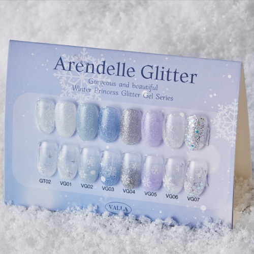 VALLA Arendelle 8 Set Syrup Glitter Gel Nail 10ml
