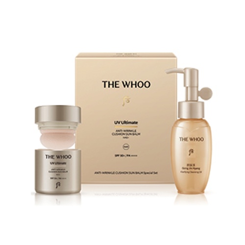 THE WHOO UV Ultimate Anti-Wrinkle Cushion Sun Balm Set