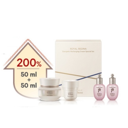 THE WHOO Royal Regina Energetic Recharging Cream Set (50 ml + Refill 50 ml)