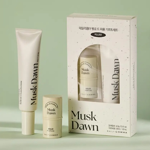 DAISO DAILY COMMA Bello de Perfume Gift Set (Musk Dawn) – Solid Perfume + Cream Perfume