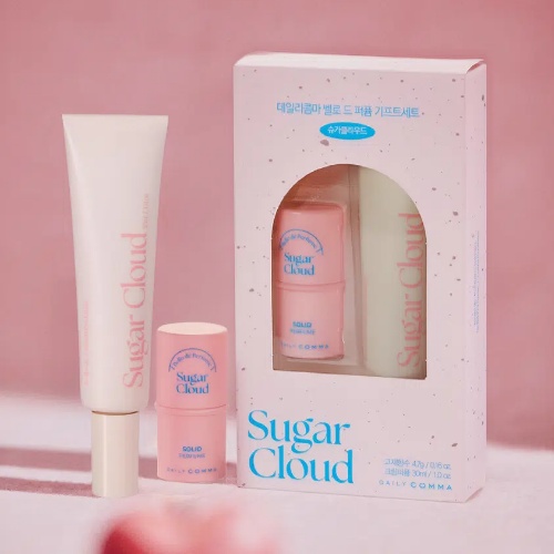 DAISO DAILY COMMA Bello de Perfume Gift Set (Sugar Cloud) – Solid Perfume + Cream Perfume
