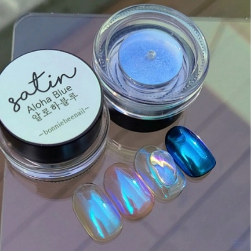 BONNIEBEE NAIL Satin Powder – Aloha Blue 1g