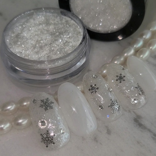BONNIEBEE NAIL Chiffon Toktok – White Silver Pearl 5g