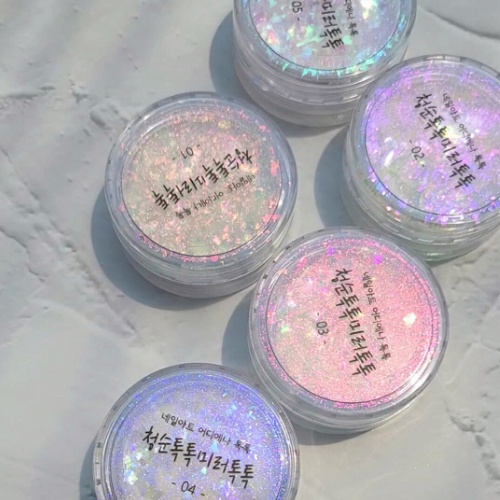 BONNIEBEE NAIL Cheongsoon Toktok Mirror & Random Glitter Set (5 Types) 5g