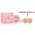 OHUI Ultimate Cover Cushion Moisture Flower Edition Set (#01 Milk Beige)