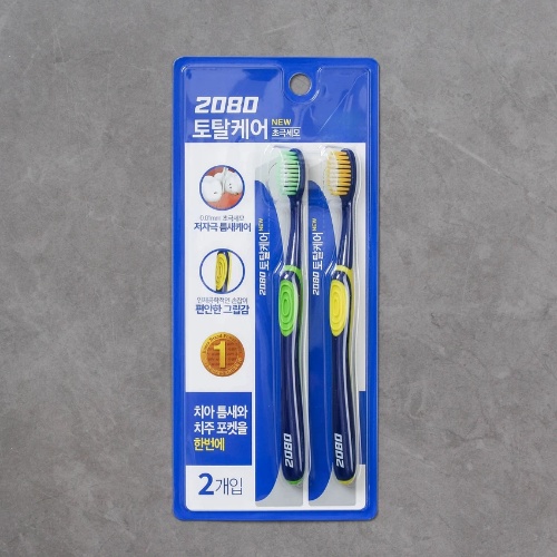 DAISO 2080 Total Care Toothbrush 2P (Fine Bristles)