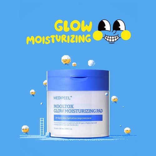 DAISO MEDIPEEL Mooltox Glow Moisturizing Pad 2.0 (120ml / 50 Pads)