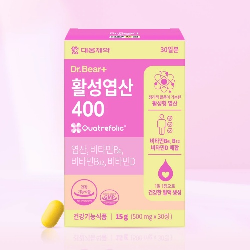 DAISO Dr.Bear Active Folate 400 30 Tablets (30 Days)