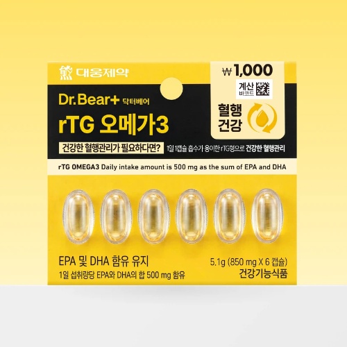 DAISO Dr.Bear rTG Omega-3 6 Capsules (6 Days)