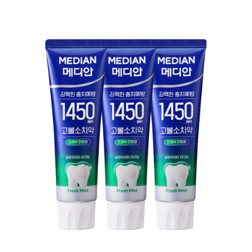 MEDIAN 1450 High Fluoride Toothpaste 160g × 3pcs