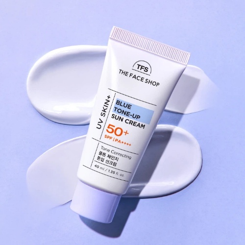 DAISO THE FACE SHOP UV Skin Plus Blue Tone-Up Sun Cream 40ml